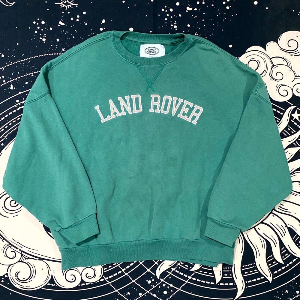 PacSun x Land Rover Sweatshirt Men's S Green Fleece-Lined Performance Athletic